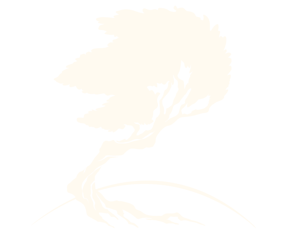 Logotipo de un árbol torcido y trenzado